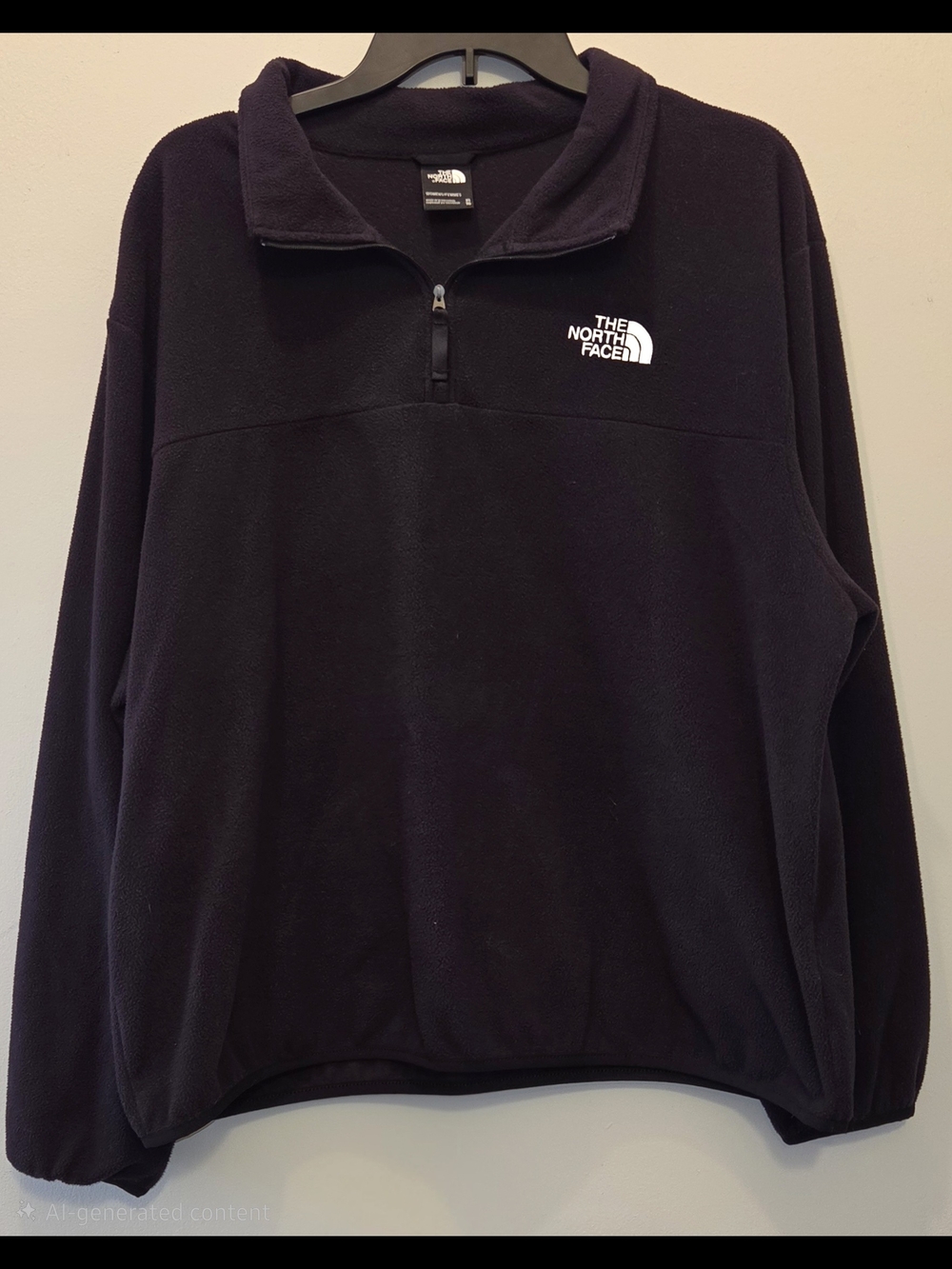 The North Face Women’s Black Quarter‑Zip Fleece Pullover